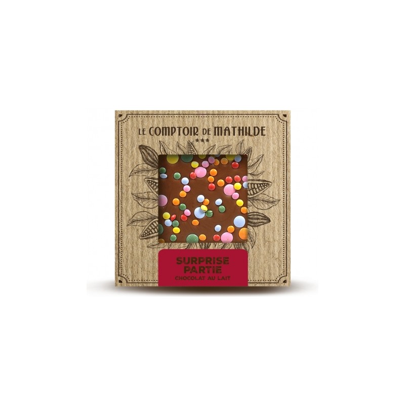 Tablette de chocolat lait Noël Comptoir de Mathilde 80gr - Le